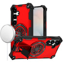 Samsung s26 CD Texture Design Magnetic Car Mount Friendly HQ Hybrid - Red