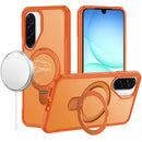 Samsung A17 5G Matte Finish Simplified Magnetic Ring With Stand Hybrid Case - Cosmic Orange