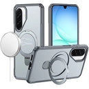 Samsung A17 5G Matte Finish Simplified Magnetic Ring With Stand Hybrid Case - Gray