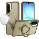 Samsung A17 5G Matte Finish Simplified Magnetic Ring With Stand Hybrid Case - Khaki