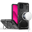 REVVL 7 5G Loop Hybrid with [Magnetic Ring Circle] 360 degrees Rotational Kickstand Case Cover - Black