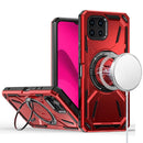 REVVL 7 5G Loop Hybrid with [Magnetic Ring Circle] 360 degrees Rotational Kickstand Case Cover - Red