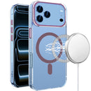For Apple iPhone 18 Pro Max Matching Clear Transparent Circle Design Case Cover - Dark Cherry