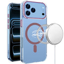 For Apple iPhone 18 Pro Matching Clear Transparent Circle Design Case Cover - Dark Cherry