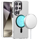 Samsung s25 Ultra 5G Matching Clear Transparent Circle Design Case Cover - Black