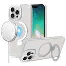 iPhone 16 Pro Max 6.9 inch Metal Chrome Kickstand [Magnetic Circle] Shockproof Matching Camera Hybrid - Clear