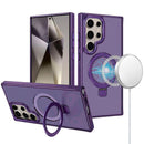 Samsung s25 Ultra Metal Chrome Kickstand [Magnetic Circle] Shockproof Matching Camera Hybrid - Purple