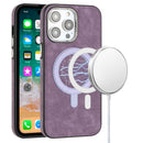 iPhone 15 6.1 Fashion PU Vegan Chrome Edged Case Cover - Purple