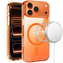 For iPhone 17 Pro Max PURE Transparent [Magnetic Circle] High Quality Ultra Thick Hybrid - Cosmic Orange