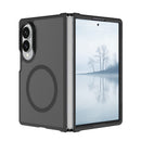 For Samsung Z Fold 8 [Magnetic Circle] Smooth Safe Matte Feel Hybrid Case - Black