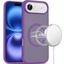 iPhone 17 Air [Magnetic Circle] Smooth Safe Matte Feel Hybrid Case - Dark Purple