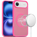 iPhone 17 Air [Magnetic Circle] Smooth Safe Matte Feel Hybrid Case - Hot Pink