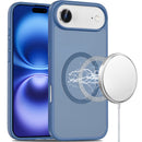 iPhone 17 Air [Magnetic Circle] Smooth Safe Matte Feel Hybrid Case - Navy Blue
