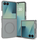 For Samsung Z Flip 8 [Magnetic Circle] Smooth Safe Matte Feel Hybrid Case - Grey