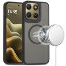 For Motorola Moto Edge 2026 [Magnetic Circle] Smooth Safe Matte Feel Hybrid Case - Black