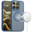 For Motorola Moto Edge 2026 [Magnetic Circle] Smooth Safe Matte Feel Hybrid Case - Navy Blue