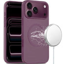For Apple iPhone 18 Pro Max [Magnetic Circle] Smooth Safe Matte Feel Hybrid Case - Dark Cherry