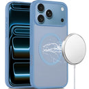 For Apple iPhone 18 Pro Max [Magnetic Circle] Smooth Safe Matte Feel Hybrid Case - Light Blue