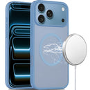 For Apple iPhone 18 Pro [Magnetic Circle] Smooth Safe Matte Feel Hybrid Case - Light Blue
