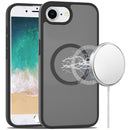 For iPhone 17E / 16E / SE4 [Magnetic Circle] Smooth Safe Matte Feel Hybrid Case - Black