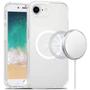 For iPhone 17E / 16E / SE4 [Magnetic Circle] Smooth Safe Matte Feel Hybrid Case - Clear