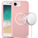 For iPhone 17E / 16E / SE4 [Magnetic Circle] Smooth Safe Matte Feel Hybrid Case - Light Pink