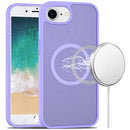 For iPhone 17E / 16E / SE4 [Magnetic Circle] Smooth Safe Matte Feel Hybrid Case - Light Purple