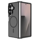 For Samsung Z Fold 8 Ultra [Magnetic Circle] Smooth Safe Matte Feel Hybrid Case - Black