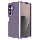 For Samsung Z Fold 8 Ultra [Magnetic Circle] Smooth Safe Matte Feel Hybrid Case - Dark Purple