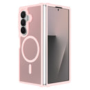 For Samsung Z Fold 8 Ultra [Magnetic Circle] Smooth Safe Matte Feel Hybrid Case - Light Pink