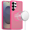 Samsung s26 Ultra [Magnetic Circle] Smooth Safe Matte Feel Hybrid Case - Hot Pink