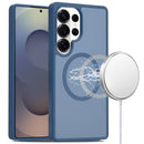 Samsung s26 Ultra [Magnetic Circle] Smooth Safe Matte Feel Hybrid Case - Navy Blue