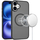 iPhone 17 [Magnetic Circle] Smooth Safe Matte Feel Hybrid Case - Black