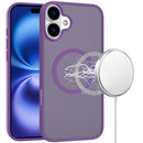 iPhone 17 [Magnetic Circle] Smooth Safe Matte Feel Hybrid Case - Dark Purple