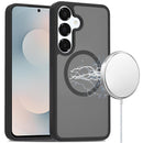 Samsung s25 FE [Magnetic Circle] Smooth Safe Matte Feel Hybrid Case - Black