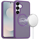 Samsung s25 FE [Magnetic Circle] Smooth Safe Matte Feel Hybrid Case - Dark Purple