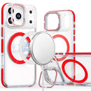 For iPhone 17 Pro Max MagSonic Camera Bracket Stand Magnetic Ring Circle Hybrid - Red