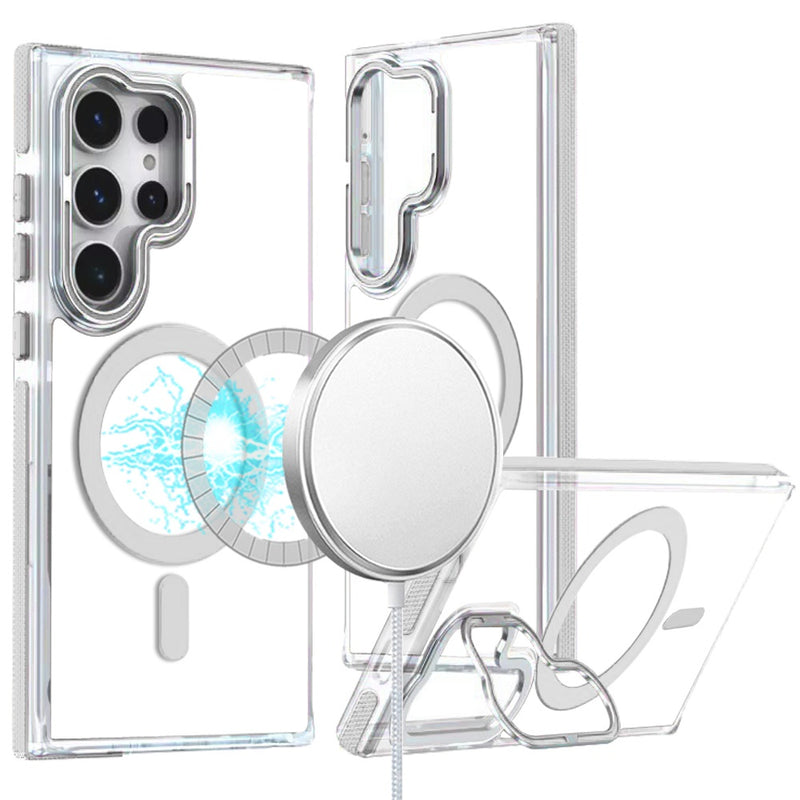 Samsung s25 Ultra MagSonic Camera Bracket Stand Magnetic Ring Circle Hybrid - White