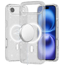 iPhone 17 Air Glitter Ultra [Magnetic Circle] Thick 3mm Transparent Hybrid - Clear