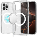 For iPhone 16 Pro Max 6.9 inch Glitter Ultra [Magnetic Circle] Thick 3mm Transparent Hybrid - Clear