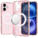 iPhone 17 Glitter Ultra [Magnetic Circle] Thick 3mm Transparent Hybrid - Pink