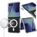 For Samsung Galaxy Z Flip 7 Thick Transparent [Magnetic Circle] Shockproof Hybrid - Clear