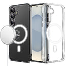For Samsung s26 Thick Transparent [Magnetic Circle] Shockproof Hybrid - Clear
