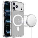 For iPhone 17 Pro Max TRUE Transparent (Magnetic Circle) Shockproof Hybrid - Clear