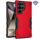 [METKASE] For Samsung s25 Ultra Exquisite Tough Shockproof Hybrid Case Cover in Slide-Out Package - Red