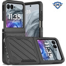 Motorola Razr 2024 METKASE Noble lined shockproof dual layer hybrid in Slide-Out Package - Black/Black