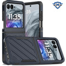 Motorola Razr 2024 METKASE Noble lined shockproof dual layer hybrid in Slide-Out Package - Blue/Black
