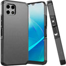 REVVL 7 5G Tough Strong Hybrid (Magnet Mount Friendly) Case Cover - Charcoal Grey