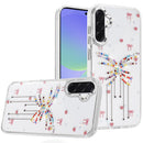 For Samsung Galaxy A36 / A56 Resin Epoxy Design Diamond Metal Edged Hybrid Case - J