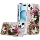 For iPhone 15 Epoxy Glitter Butterfly Ornaments Design HQ Metal Buttons Hybrid - 3